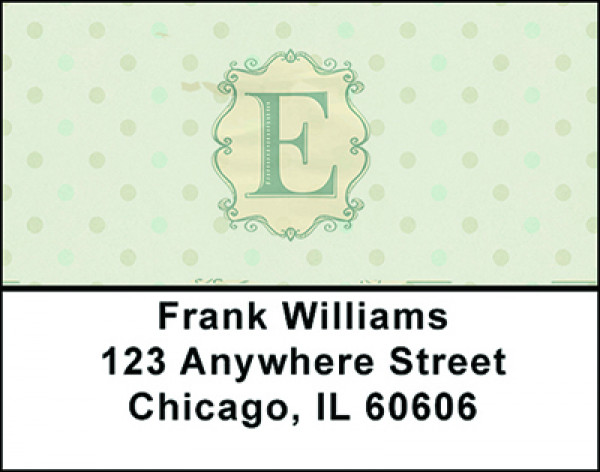 Vintage Monogram E Address Labels | LBBAL-90