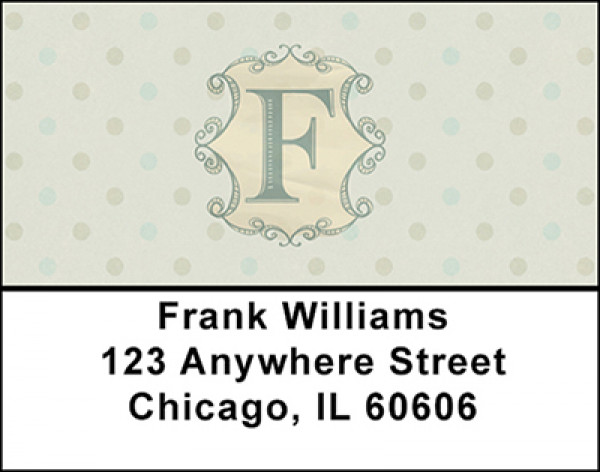 Vintage Monogram F Address Labels | LBBAL-91