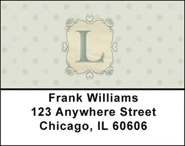 Vintage Monogram L Address Labels | LBBAL-97