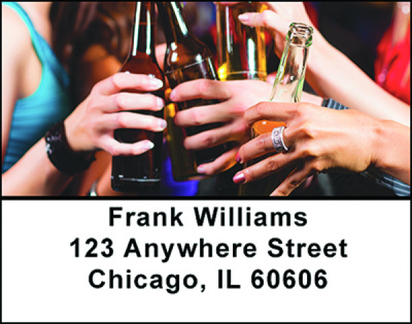 Drinking Beer Address Labels | LBBAM-42