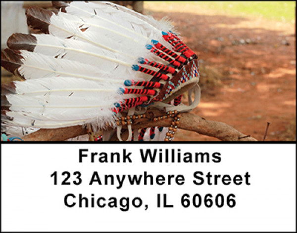 Native American Indians Address Labels | LBBAM-65
