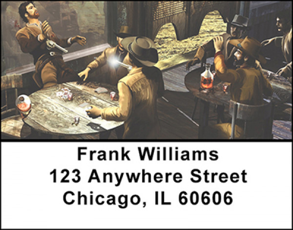 Western Cowboy Gunfights & Justice Address Labels | LBBAM-73