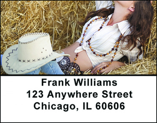 Western Cowgirl Address Labels | LBBAM-88