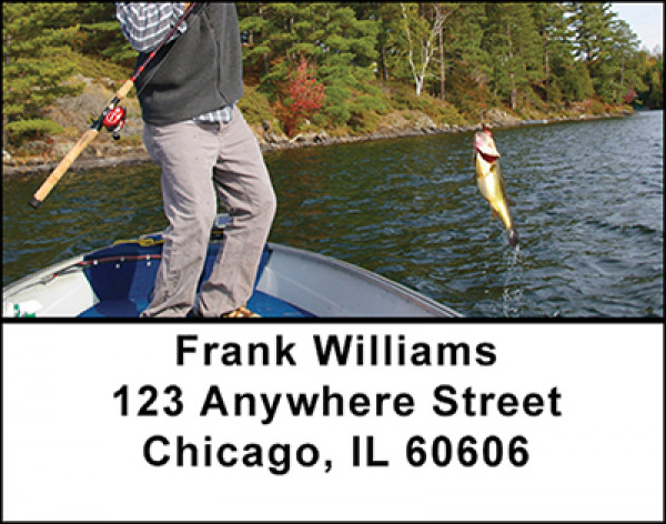 Catching Bass Address Labels | LBBAN-01