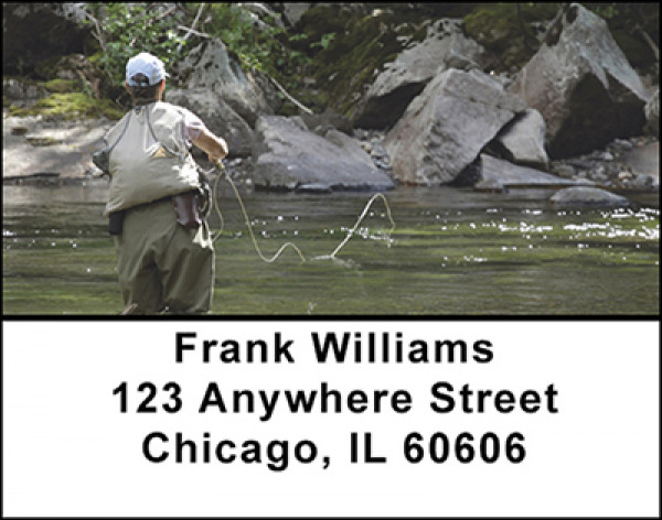 Fly Fishing Streams Address Labels | LBBAN-04