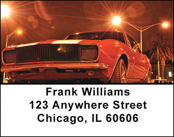Vintage Muscle Car Address Labels | LBBAN-14