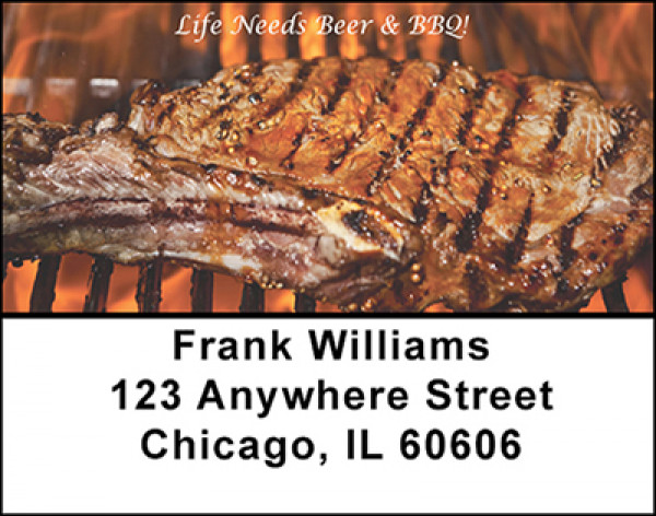 BBQ Grilling Address Labels | LBBAN-52
