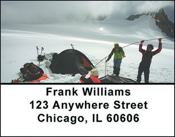 Winter Camping Address Labels | LBBAN-72