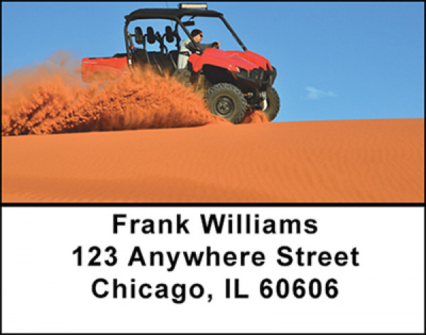 Side By Side 4-Wheeler Fun Address Labels | LBBAN-83