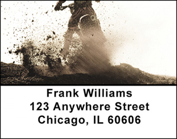 Motocross Dirt Bikes Address Labels | LBBAO-11