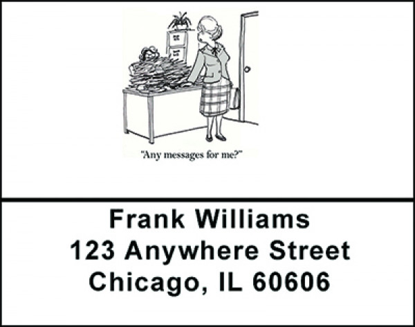 A Woman's Office Humor Address Labels | LBBAO-26