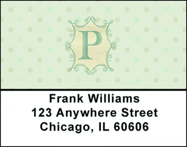 Vintage Monogram P Address Labels | LBBAP-02