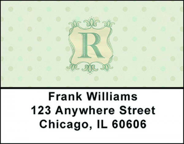 Vintage Monogram R Address Labels | LBBAP-04