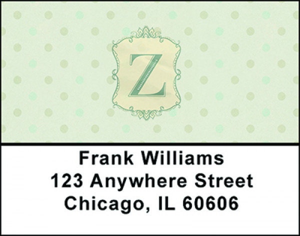 Vintage Monogram Z Address Labels | LBBAP-12