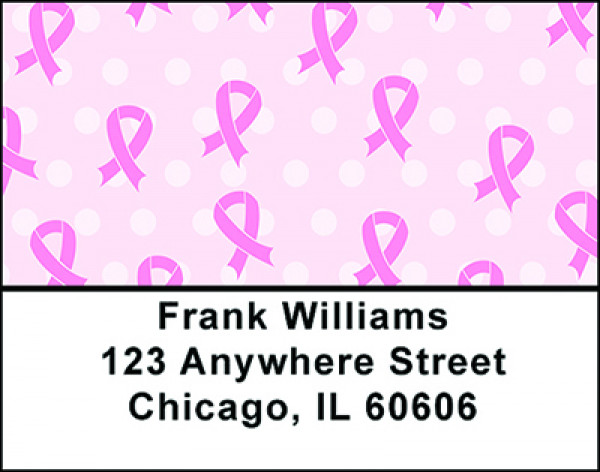 Pink Ribbon Whimsy Address Labels | LBBAP-14