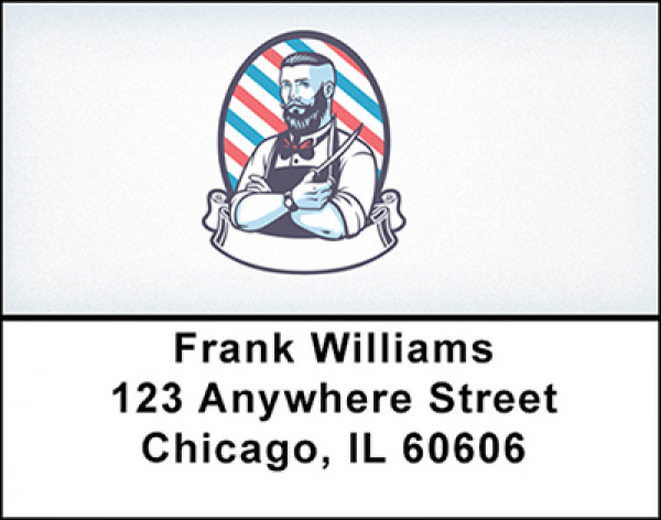 Olden Days Barber Address Labels | LBBAP-37