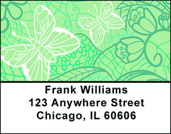 Lace Butterflies Address Labels | LBBAP-44
