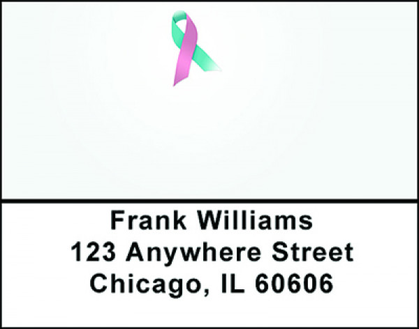 Pink - Blue Ribbon Address Labels | LBBAP-48