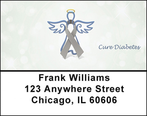 Gray Ribbon Address Labels | LBBAP-49