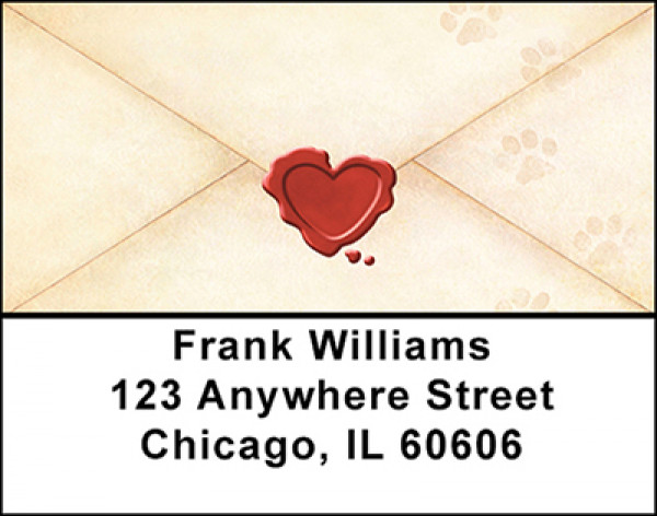 Vintage Paw Letter Address Labels | LBBAP-89