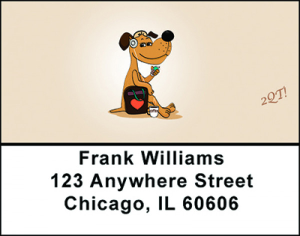 Texting Dogs Address Labels | LBBAP-92