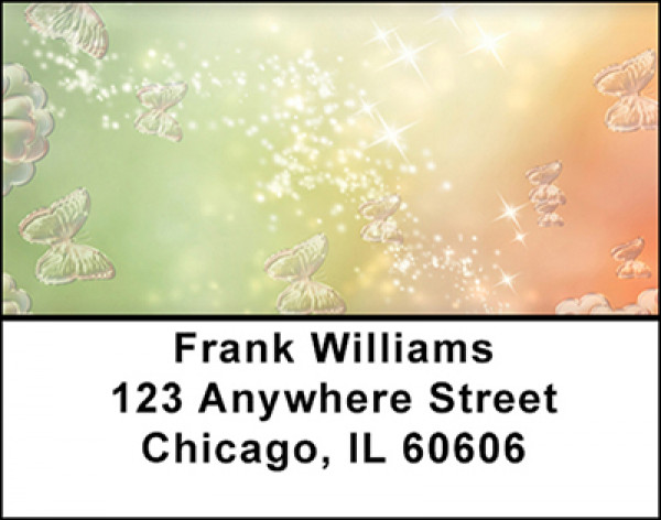 Butterflies on Ice Address Labels | LBBAQ-09