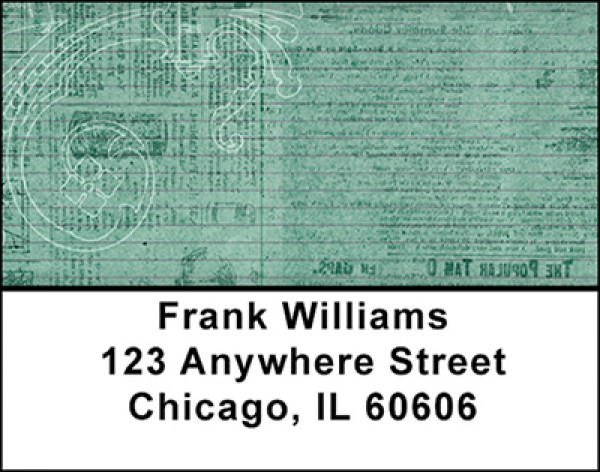 Antique Blue Address Labels | LBBAQ-17