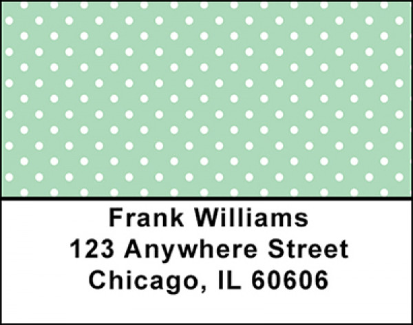 Polka Dots on Mint Green Address Labels | LBBAQ-47