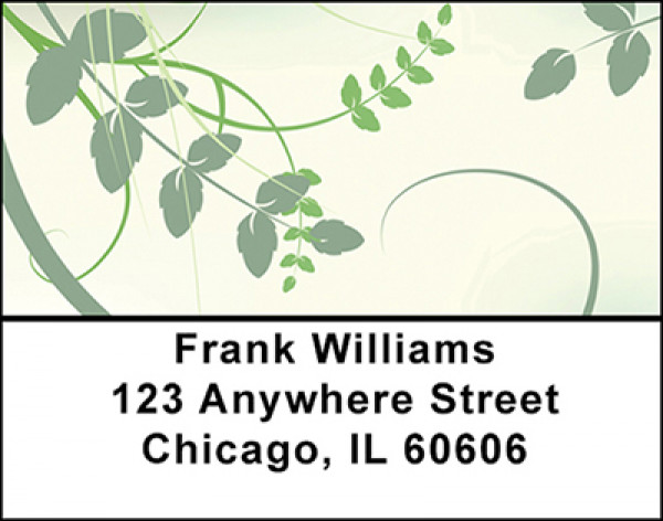 Aqua Vines Address Labels | LBBAQ-52