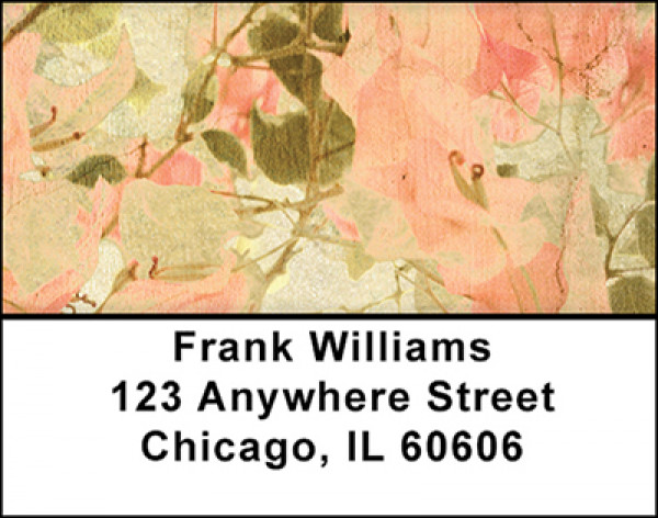 Antique Orange Flowers Address Labels | LBBAQ-54