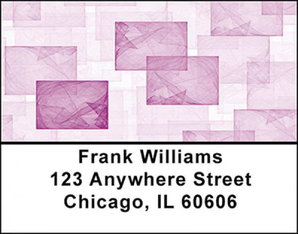 Purple Abstracts Address Labels | LBBAQ-93