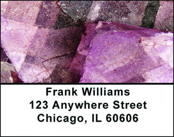 Purple Crystals Address Labels | LBBAQ-94
