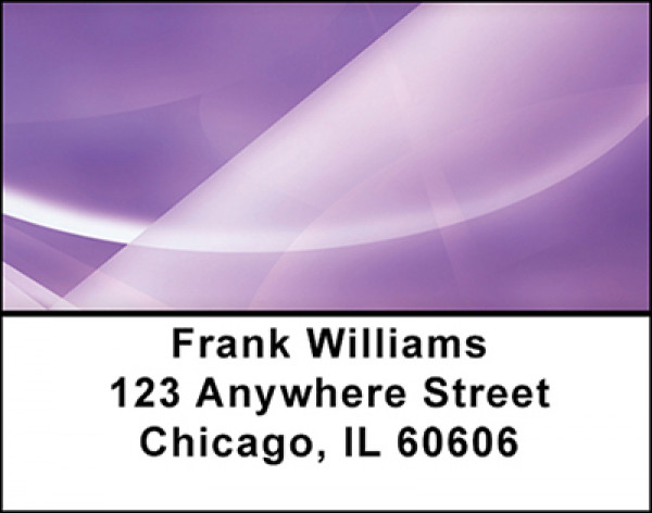 Abstract Purple Waves Address Labels | LBBAQ-96