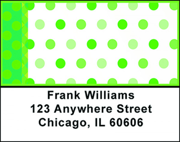 Green Dots Galore Address Labels | LBBAQ-99