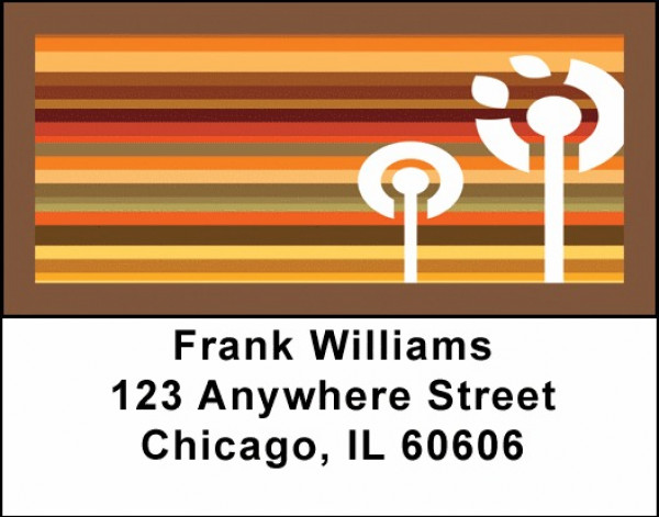 Chocolate Abstract Address Labels | LBGEO-32