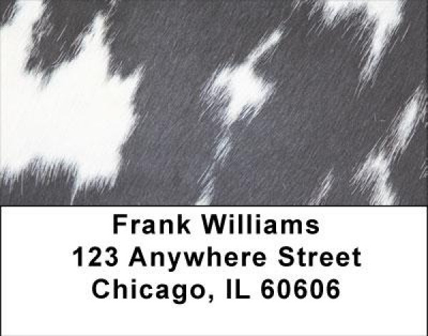 Cow Prints in Black and White Address Labels | LBGEO-70