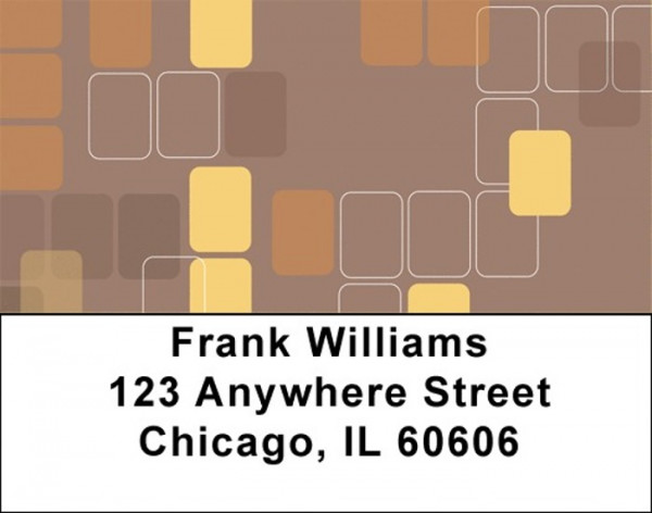 Retro Square Address Labels | LBGEP-52