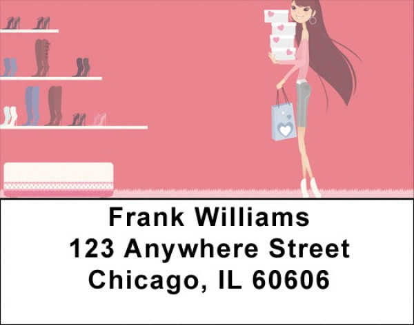 Girly Shoes and Nails Address Labels | LBGIR-04