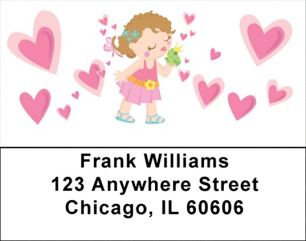 Young Girl Princess Address Labels | LBGIR-12