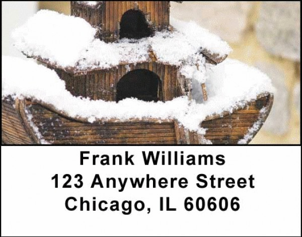Scenic Birdhouses Address Labels