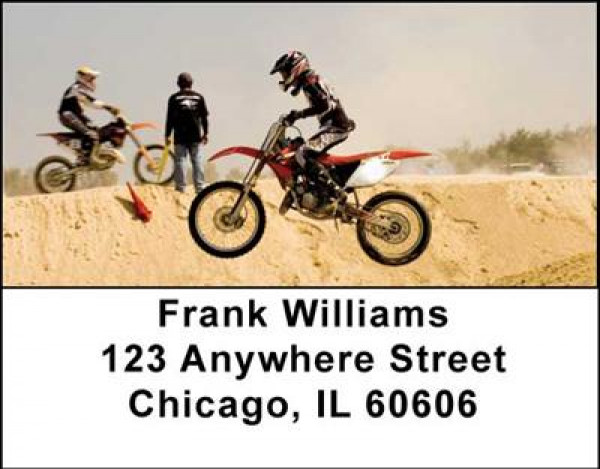 Motocross Cycles Address Labels | LBTRA-09