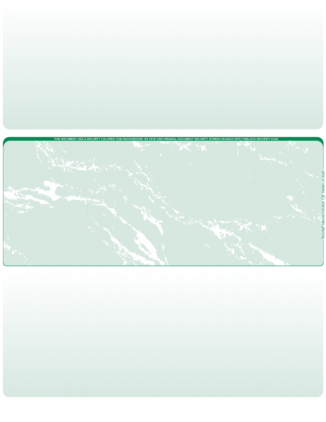 Green Marble Blank Middle Laser Checks | LMC-BLA-GM