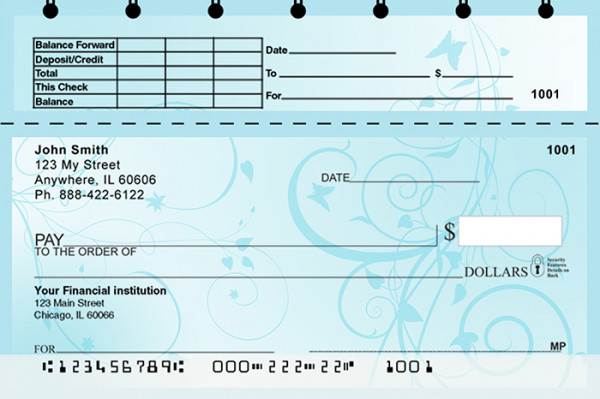 Vines Top Stub Personal Checks | TSGEO-10