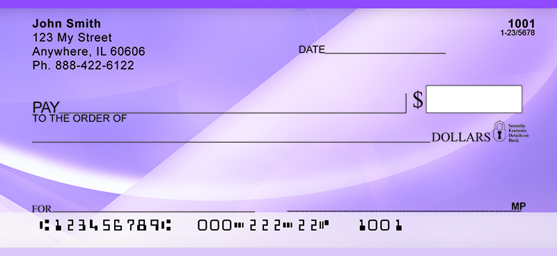 Cheque Purple Personal Checks Purple Choices - Bank2home.com